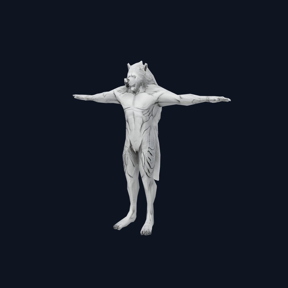 Werewolf Creature Model Pack with Detailed Features